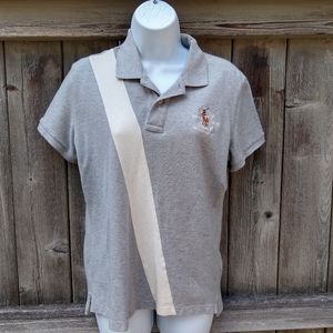 Ralph Lauren Gray Stripe Special Logo Sz XL